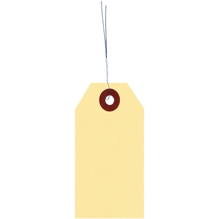 Asp Manila Tags w/ Wire Inserted (Plain), 2 3/4" X 1 3/8", 1000 Per Box Pk 621